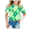 thumbnail image 1 of WEAIXIMIUNG Chemises Chat Mode Enfants T-Shirt Imprimé Saint Pat 4-5 Ans, 1 of 4