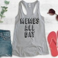 thumbnail image 2 of Memes All Day Tank Top, Ladies Racerback Tank Top, Meme Tank, Millenial Tank, Tumblr Instagram Twitter Tank, Heather Gray, XX-Large, 2 of 3
