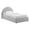 Gray, variant on Pemberly Row Arched Round Twin Platform Bed in Heathered Weave Light Gray