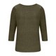 thumbnail image 5 of HongQid 3/4 Length Sleeve Womens Dressy Casual Tops Round Neck Tunic Shirts Summer Spring Fall Clothes, 5 of 5