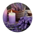 thumbnail image 4 of WYYP Lavender Round Tablecloth Waterproof Resistant Fabric 100% Polyester Washable for Home Kitchen Outdoor Decoration White, 4 of 8