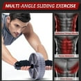 thumbnail image 4 of Abdominal Roller Exercise Wheel | Core Strength Training Equipment for Home Gym | ABS Material | Compact Portable Roller for Men Women | Ergonomic Handle | 15x15x23.5cm | 1 Piece, 4 of 6