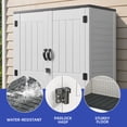 thumbnail image 4 of Uforic Outdoor Storage Shed, 59 Cu Ft Tool Shed Ideal for Garden, Garage & Patio, Lockable Door, Off-White, 4 of 9