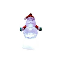 nvzhuang Christmas Light Up Snowman Figurines Santa Night Lights Christmas Desktop Ornament for Home Holiday Decor