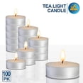 thumbnail image 4 of Ner Mitzvah, 4.5 Hour European Made Unscented Tealight Candles - White (100 Pack), 4 of 5