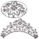 thumbnail image 3 of Diadema de cristal, diademas de diamantes de imitación para mujer, joyería para el cabello, diadema de boda, corona, tiaras para fiesta, 3 of 5