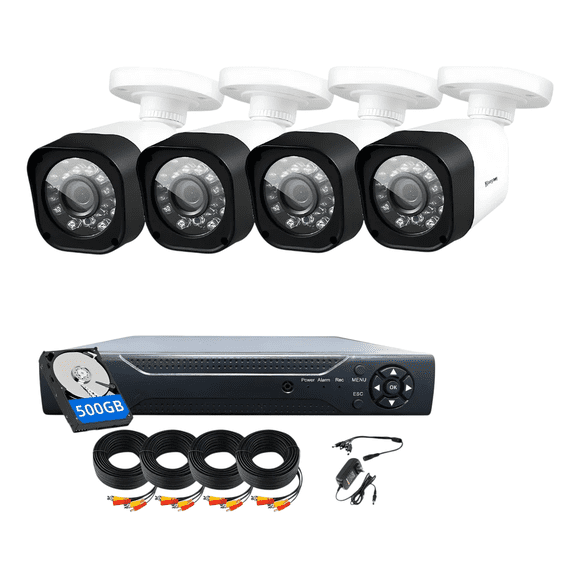 Kit Cámara de seguridad Blossom QG-77-K500G con resolución de 4ch 2MP Color blanca