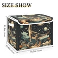 thumbnail image 5 of Yayeee Collapsible Storage Bin with Lid Fabric Closet Decorative Basket with Handles, Black Dinosaur, 5 of 7