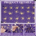 thumbnail image 4 of 1 Yard Halloween Purple Spider Web Polyester Fabric 59.1 inch Wide Spider Web Pattern with Gold Foil Stamping Perfect for Table Cloth Chair Cushions & More, 4 of 6