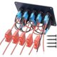 thumbnail image 4 of Panel de control de 12v / 24v, 5 grupos de paneles de interruptor basculante, con cargador USB dual de 5v 4.2a, voltímetro LED impermeable, 4 of 5