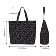 thumbnail image 4 of Wukai Cool Skull Love Print Reusable Grocery Bag Shopping Bags Shopping Handle Bag Suitable for Outdoor Convenient Daily Bag, 4 of 7