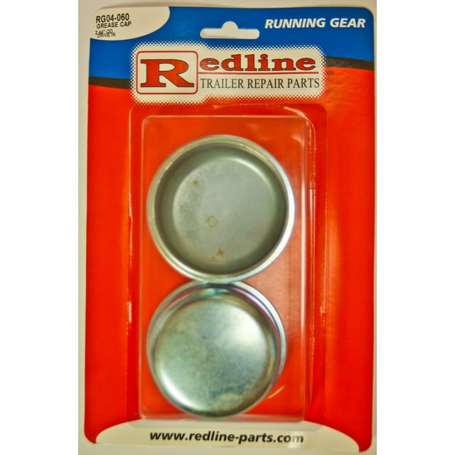 HDA (TRUCK PRIDE) ONE PAIR OF TRAILER GREASE CAPS 2.44 OD, DRIVE-IN REDLINE RG04-060