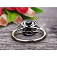 thumbnail image 4 of Cushion Cut 10k White Gold 2.30 Carat Black Diamond Moissanite Engagement Ring Anniversary Ring HALO, 4 of 5