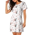 thumbnail image 2 of Balery Heart Panda Camisón de manga corta con cuello redondo para mujer, cómodo y elegante., 2 of 6
