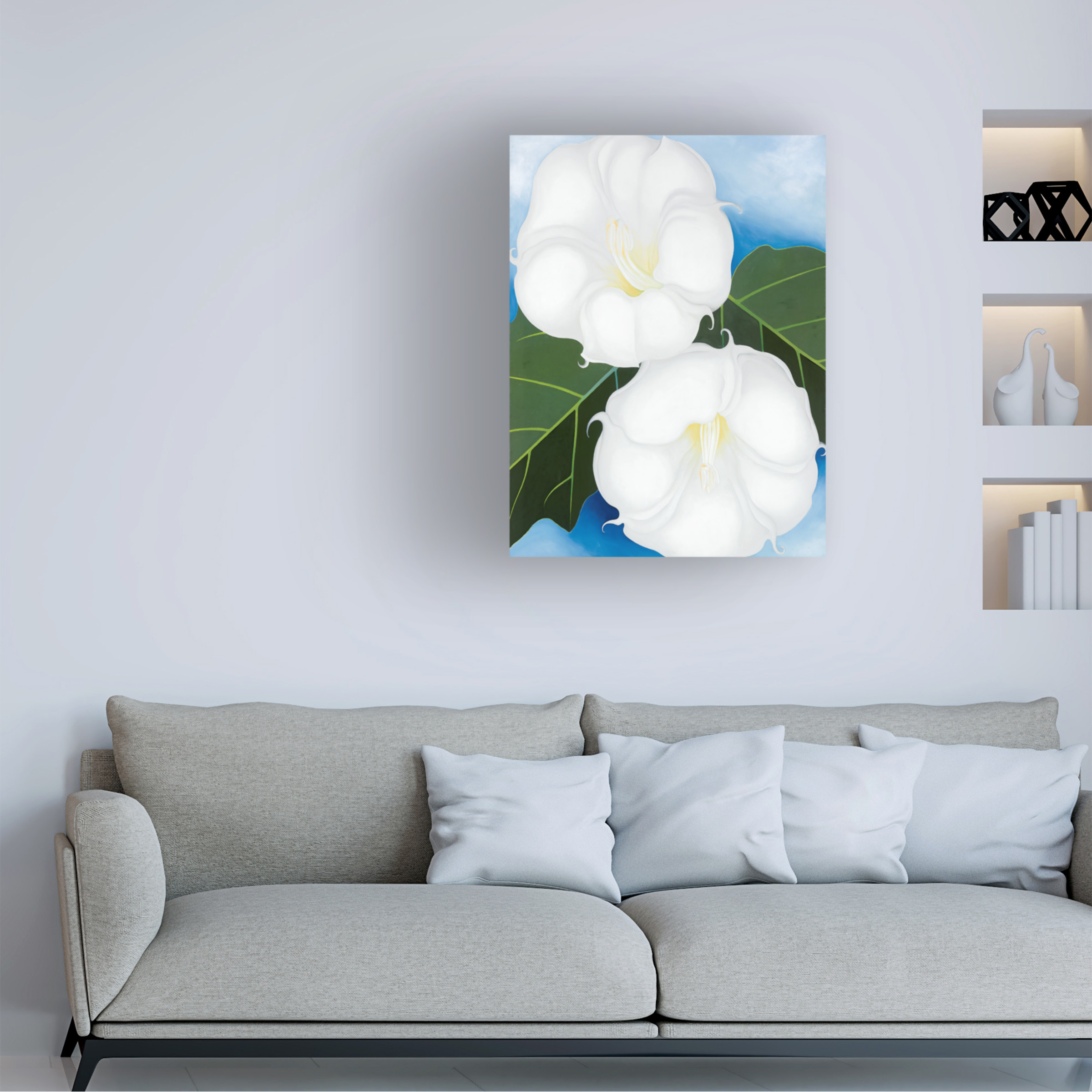 Trademark Fine Art Georgia O'Keefe Two Jimson Weeds Canvas Wall Art - 24x32