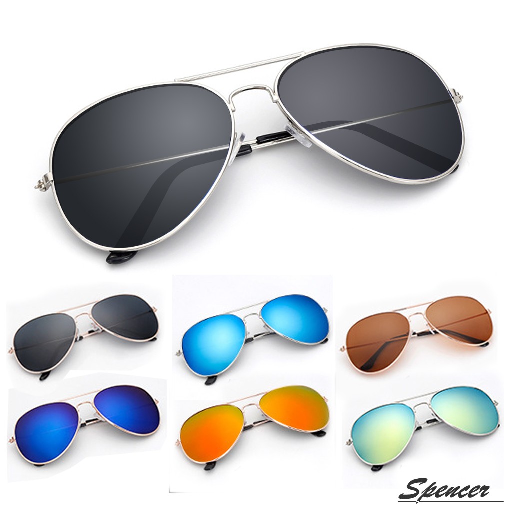 Spencer Retro Aviator Sunglasses Ultralight Driving UV400 Mirrored Outdoor Glasses for Men Women - image 1 of 8