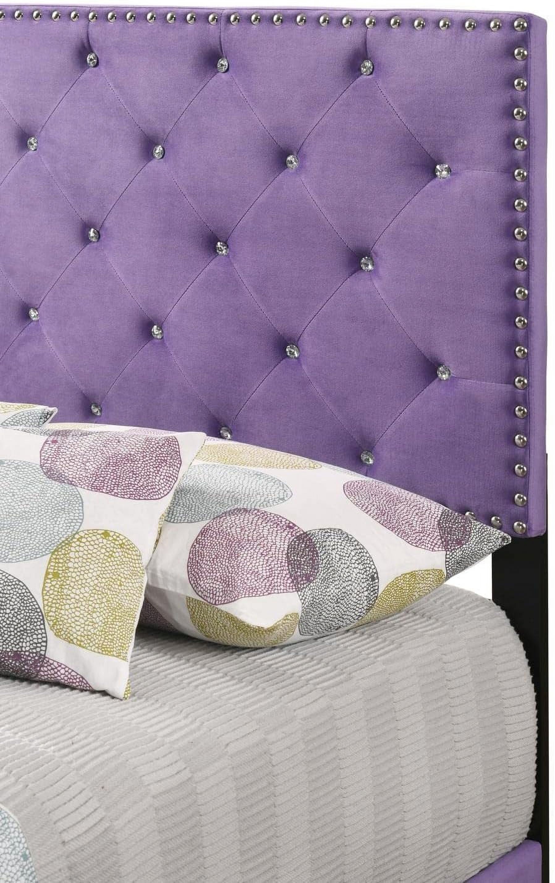 Glory Furniture Suffolk Twin Bed in Purple Color