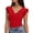 Red, variant on TAGOLD Womens Short Sleeve V-Neck Blouses & Shirts 1/4 Sleeve V Neck Stretch Breathable Summer Top