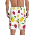 thumbnail image 3 of Easygdp Strawberry and Lemon Men's Short Pajama Pants, Sleep Shorts, Household Pants, Casual Pants with Pockets - Large, 3 of 9