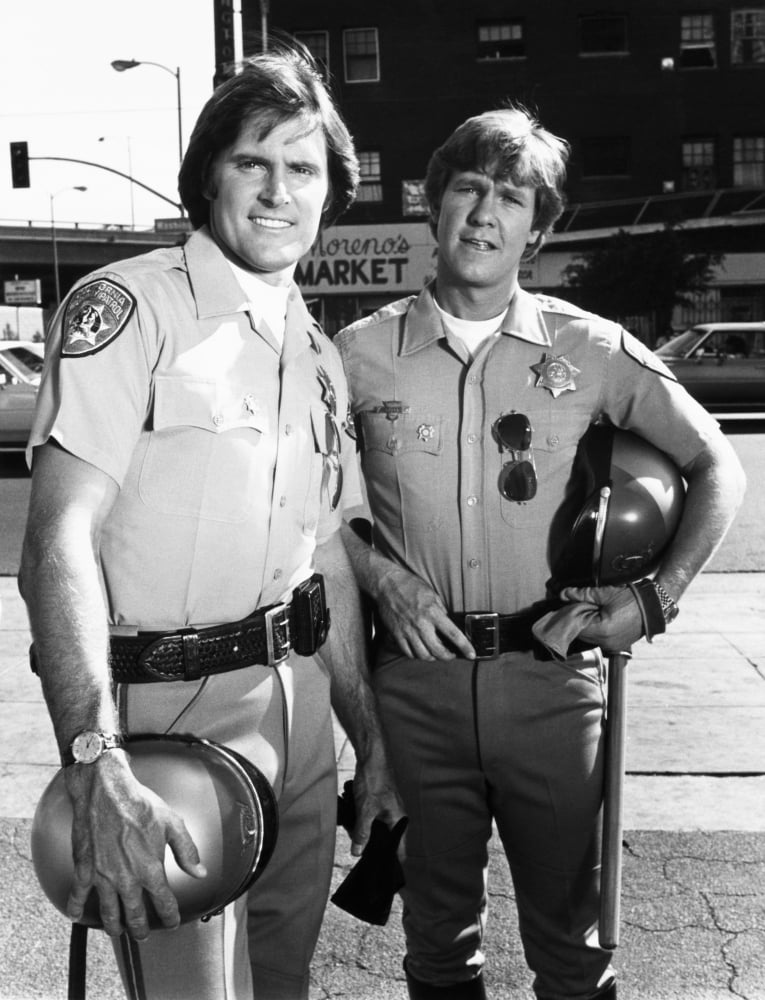 Bruce Jenner As Officer Steve Mcleish With Larry Wilcox Playing Jon