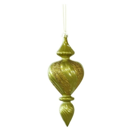 Vickerman 7" Swirl Candy Finish Shatterproof Finial, Pack of 3