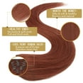 thumbnail image 4 of SEGO Clip in Hair Extensions 100% Real Remy Human Hair Full Head Straight Balayage Hair 8-24 inch, 4 of 10