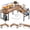 Brown, variant on Homieasy Reversible L Shaped Desk with Magic Power Outlets and USB Charging Ports, Sturdy Corner Computer Desk with Storage Shelves, Gaming Table Home Office Desk, Easy to Assemble, Black Oak
