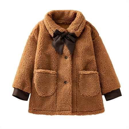 

CNGELG Wool Windproof Fleece Warm Baby Outerwear Kids Boys Girls Thick Toddler Outdoor Coat Clothes Girls Coat&jacket