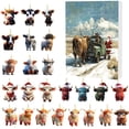 thumbnail image 1 of Calendario de Adviento de Navidad 2025 con Vacas. Adorno Colgante para El Calendario de Adviento de Los 24 Días de Navidad., 1 of 6