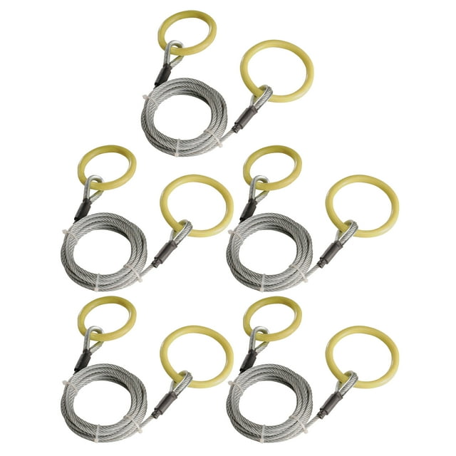 Timber Tuff 10 Foot ATV UTV Log Lumber Choker Cable with Tow Rings (5 Pack)