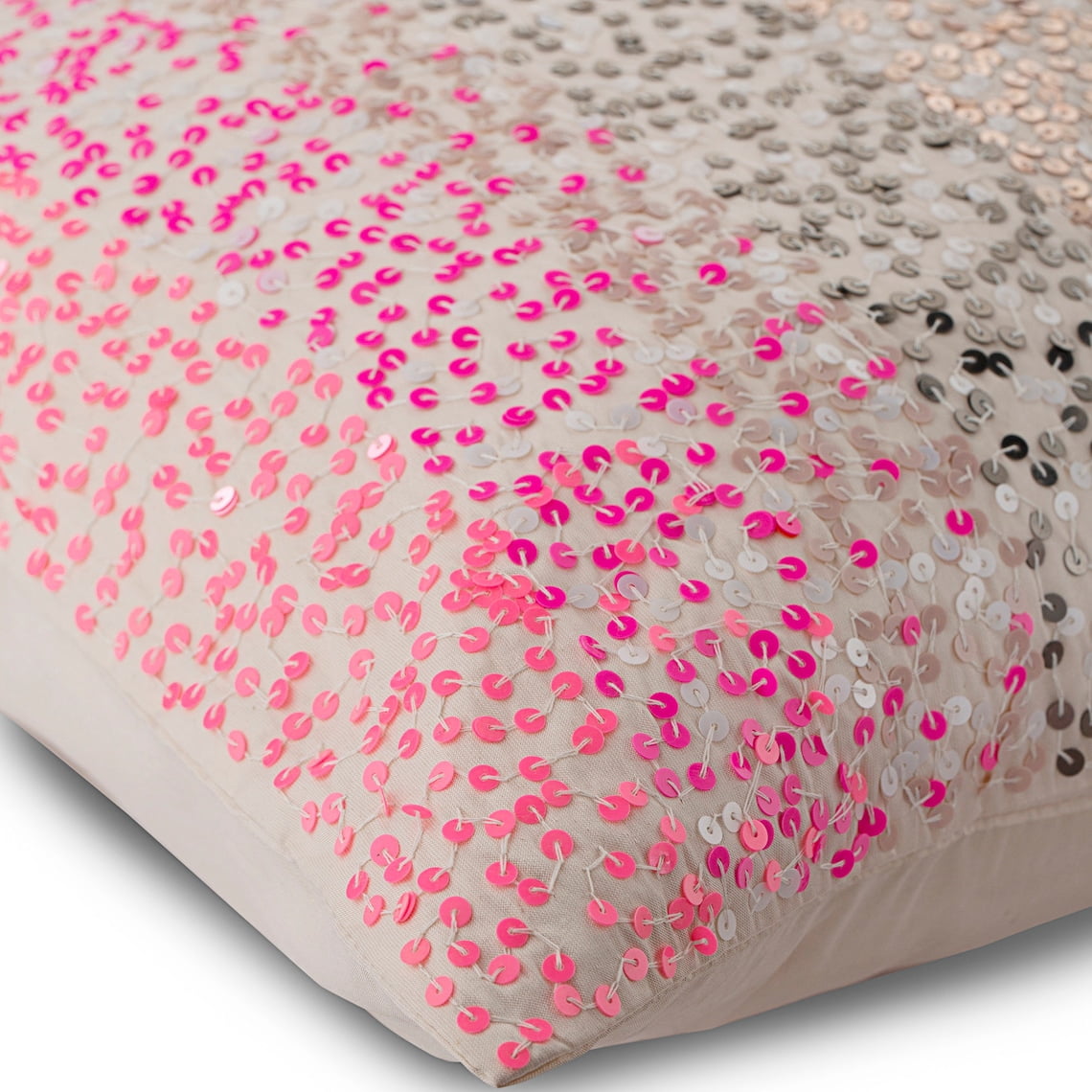 Pillow Cover, Pink Euro Size Pillowcases 26x26 inch (65x65 cm), Taffeta European Shams, Ombre, Modern Euro Sham Covers - The Faraway Land