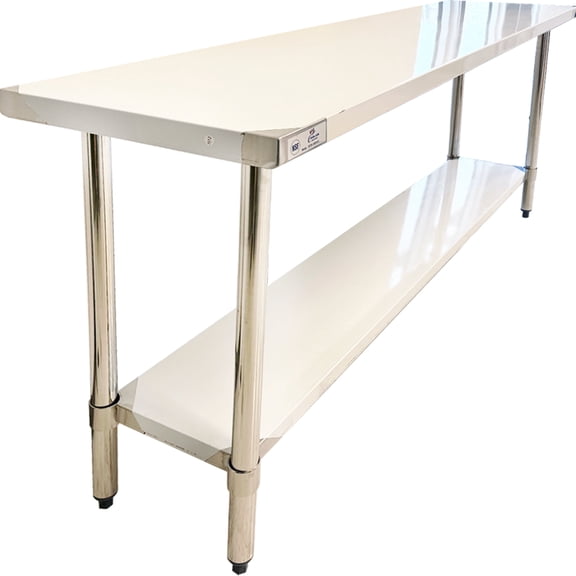 NSF Certified All Stainless Steel Work Table – Multiple Sizes Available 18x72 – Commercial Prep Table with Undershelf, 34''H