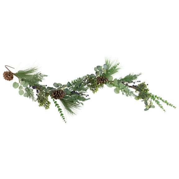 Northlight Real Touch™️ Eucalyptus and Pine Artificial Christmas Garland  - 5' x 8" - Unlit