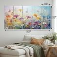 thumbnail image 4 of Designart "Dreams Blossoming in Wildflowers" Floral Metal Wall Decor Set, 4 of 5