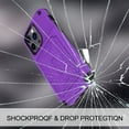 thumbnail image 5 of Dteck Wallet Case for iPhone 14 Pro with Card Slot Box Mirror Design Kickstand Bracket Phone Cover, Soft Silicone Rugged PC Shockproof Drop Resistant Non-Slipping Candy Color Protection Case,Purple, 5 of 6