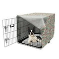 thumbnail image 5 of Fish Dog Crate Cover, Underwater Elements with Ornamental Stripes or Dots Marine Themed Pattern, Easy to Use Pet Kennel Cover Small Dogs Puppies Kittens, 7 Sizes, Eggshell and Multicolor, by Ambesonne, 5 of 6