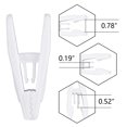 thumbnail image 2 of Tinfol Clips para Perchas de Terciopelo Blanco 24 Piezas Clips para Perchas para Pantalones Clips para Ropa con Dedos flocados Antideslizantes Perfectos para perchas de Terciopelo Fino, 2 of 5