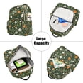 thumbnail image 5 of FORMRS Mini Backpack Purse for Women Quilted Travel Daypack Casual Shoulder Bag, Green Flowers Pattern, 5 of 7
