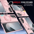 thumbnail image 6 of Designed for Samsung Galaxy Z Fold 7 Magnetic Hard Case, Compatible with Magsafe, Rugged 360 Rotating Ring Kickstand Heavy Duty Shockproof Protection Phone Case for Samsung Galaxy Z Fold 7, Pink, 6 of 8