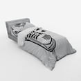 thumbnail image 3 of Ambesonne Hipster Bedding Set 4 Pcs, Retro Microphone Radio, Queen, Black White, 3 of 3