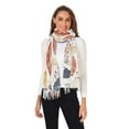 thumbnail image 2 of FORMRS Womens Scarf Winter Soft Long Big Warm Shawls Wrap Tassel Scarves, White Mushroom, 2 of 9