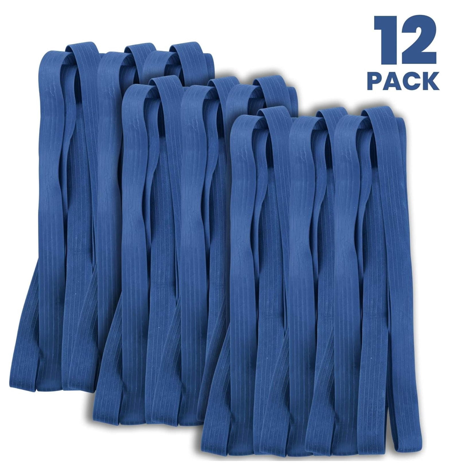 12 Pack of Extra Large Rubber Bands- 36" Length Extra Strength Mover Bands - Pallet Band or Moving Blanket Band (Color May Vary) - by Gexandy