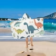 thumbnail image 2 of Yayeee Kids Hooded Towels Toddler Soft Absorbent Beach Bathing Wrap 50" x 23.5", Dinosaur Pattern, 2 of 5
