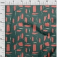 thumbnail image 3 of oneOone Velvet Turquoise Blue Fabric Abstract Dry Brush Stroke Sewing Craft Projects Fabric Prints By Yard 58 Inch Wide, 3 of 5