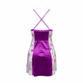thumbnail image 6 of Women Nightgown Sleepwear Lace Chemise V-neck Lounge Dress Purple L, 6 of 6