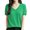 Z-Green430, variant on Women's Sweater Solid Color Short Sleeve V-Neck Wool Blend Summer Fall Lightweight Business Casual Blouses Trendy Female Tops