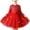 Red, variant on Loopsun Girls Princess Dress, Girls Star Sequin Long Sleeve Crew Neck Performance Party Dress Blue, 5-6 Years