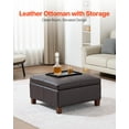 thumbnail image 2 of KFFKFF 28-inch Square Ottoman with Storage for Living Room or Dorm, 2 of 9