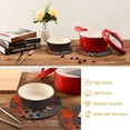 thumbnail image 4 of SKYSONIC 2 pcs Abstract Fire Football Pot Holders Trivets, Heat Resistant Trivets,Cartoon Vintage Soccer Cotton Thread Weave Mats for Hot Pads Pans Pot Bowl Teapot, 4 of 7