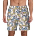 thumbnail image 2 of Goofa Cute Rabbit Printed Men's Swim Trunks Board Shorts Quick Dry Mens Swimming Trunks with Compression Liner,Breathable Fit Hawaii Beach Shorts-Medium, 2 of 9